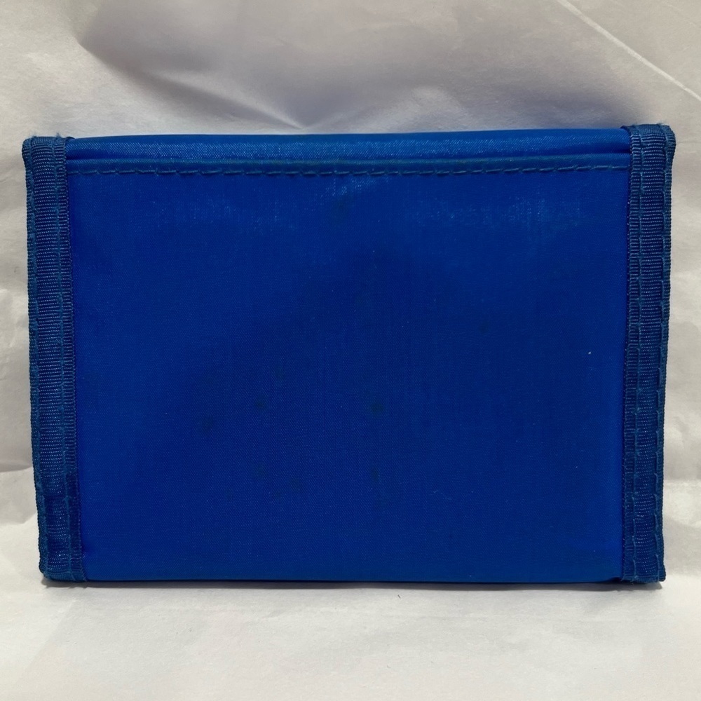 Vintage 1980’s Coca-Cola RARE BLUE Wave Tri-Fold Velcro Wallet Coke Classic - Picture 2 of 8